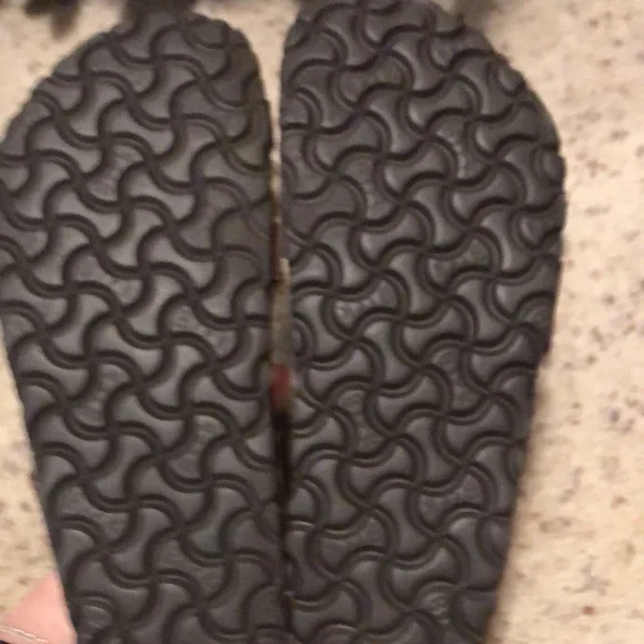 Birkenstock Brown Fuzzy Sandals - Picture 5 of 6